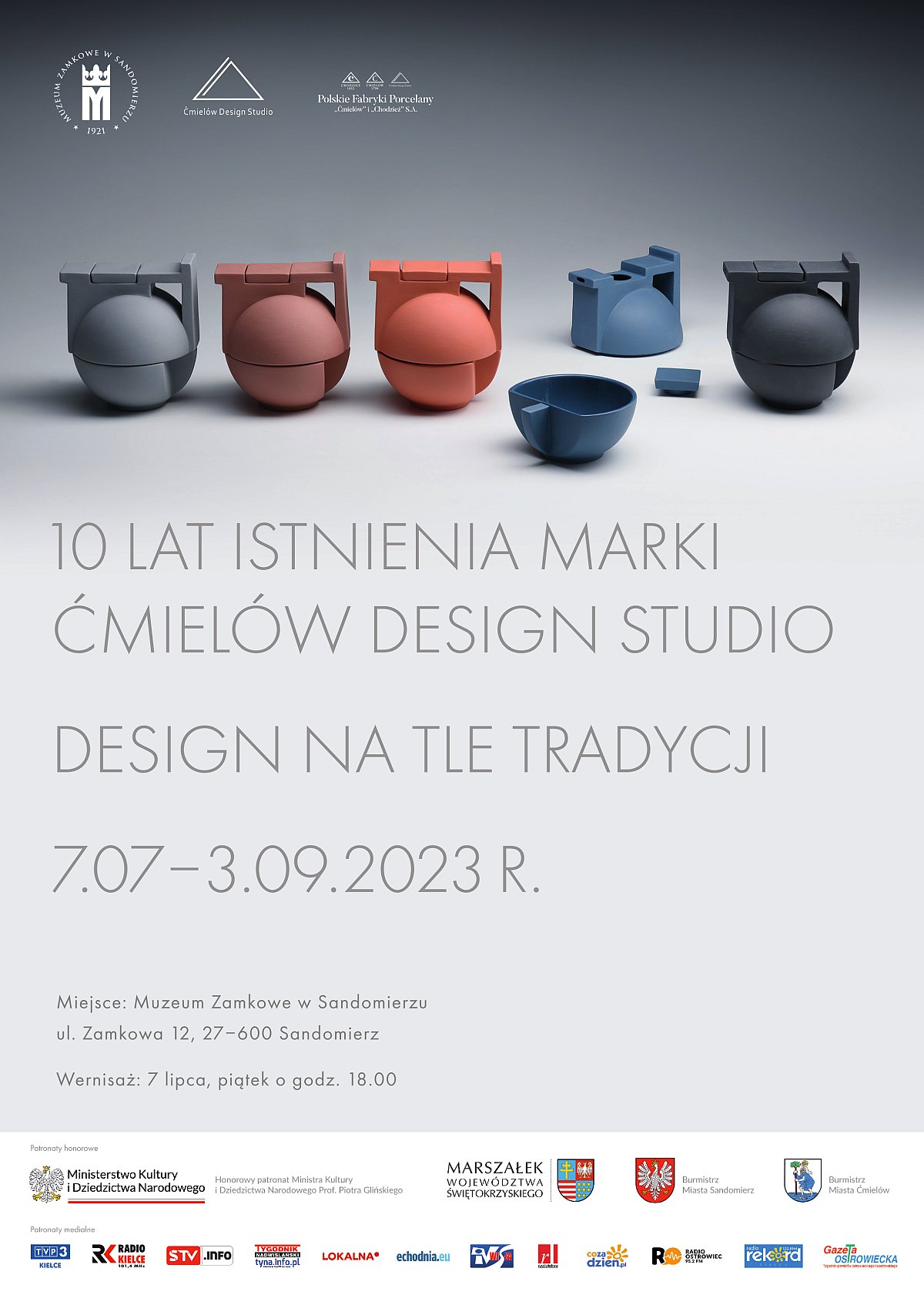 Wystawa czasowa „10 lat istnienia marki Ćmielów Design Studio - Design na tle tradycji” w Zamku Królewskim w Sandomierzu